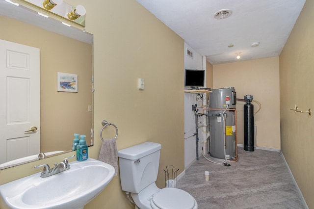 38630 Woodview Ln, Le Center, MN 56057 - half bath with hybrid water heater and a sink