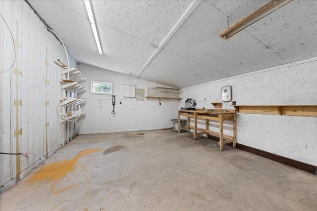 1334 105th Ave, Amery, WI 54001 - garage featuring a workshop area
