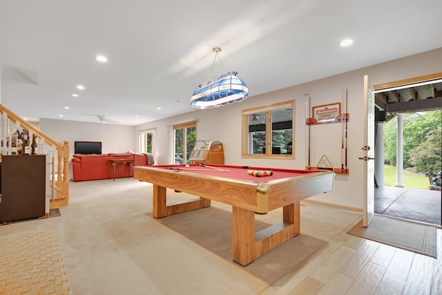22946 185th St NW, Orrock Twp, MN 55309 - rec room with recessed lighting and pool table