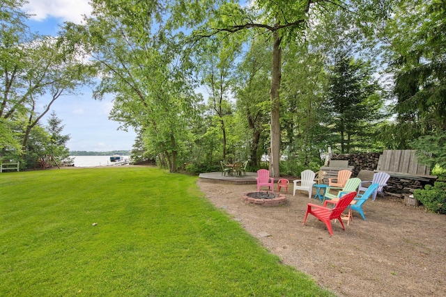 22946 185th St NW, Orrock Twp, MN 55309 - view of green lawn with a fire pit