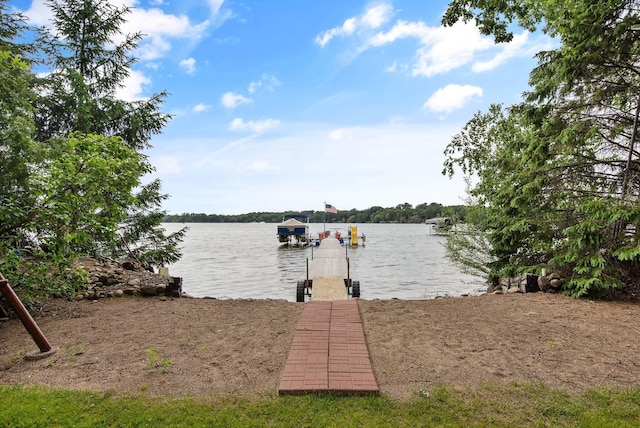 22946 185th St NW, Orrock Twp, MN 55309 - dock area featuring a water view