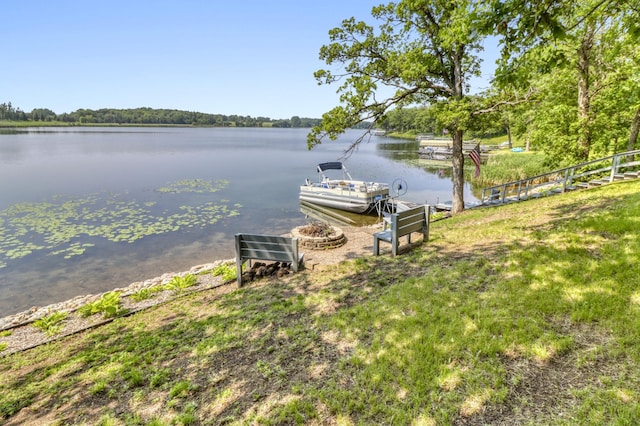 45909 Lands End Rd, Vergas, MN 56587 - dock featuring a water view