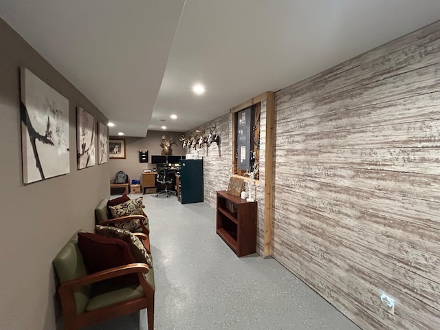 905 Fair Ave, Park Rapids, MN 56470 - corridor with recessed lighting and a desk