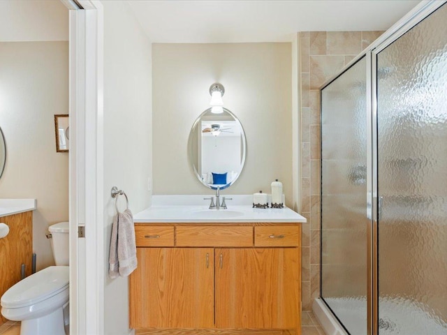 8025 Dalton Rd, Baxter, MN 56425 - full bathroom featuring vanity, toilet, and a stall shower