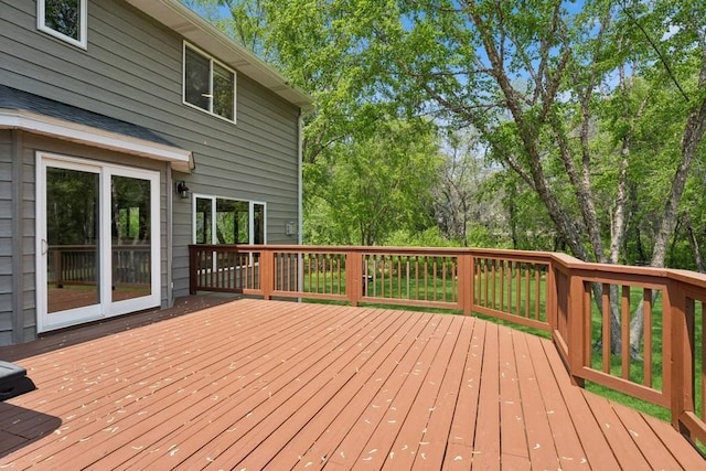 17575 Xenia St NW, Andover, MN 55304 - wooden deck featuring view of wooded area