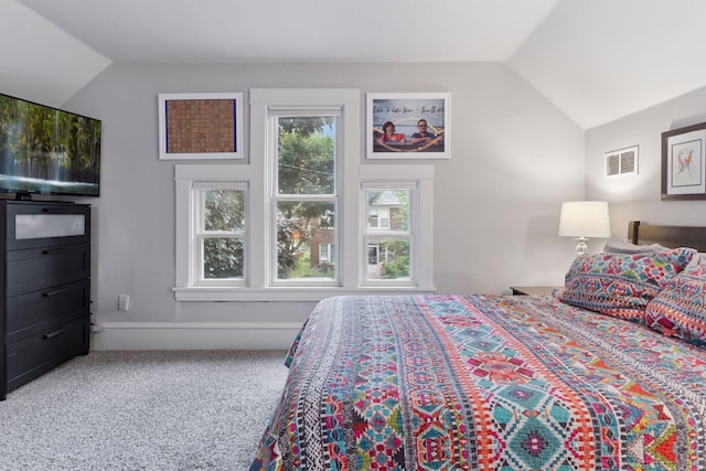 1219 6th St NE, Minneapolis, MN 55413 - carpeted bedroom with vaulted ceiling
