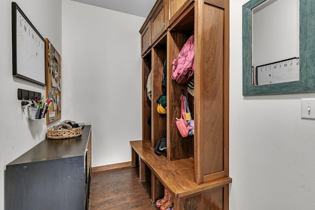 944 Cove Ct NW, Sauk Rapids, MN 56379 - mudroom with dark wood finished floors and baseboards
