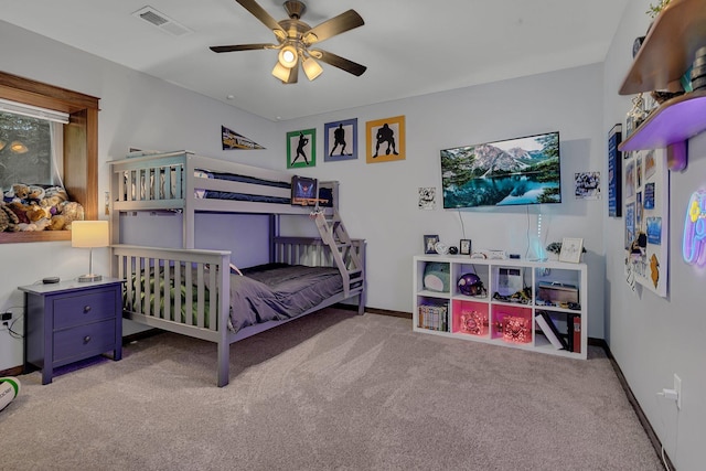 944 Cove Ct NW, Sauk Rapids, MN 56379 - carpeted bedroom with baseboards and a ceiling fan