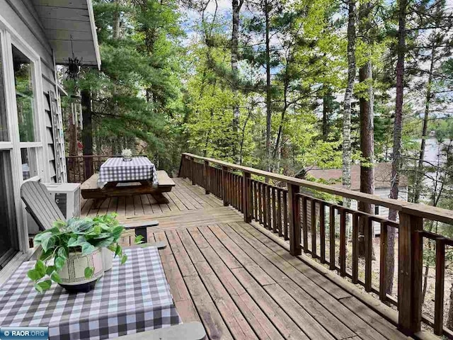 3069 Black Bay Rd, Cook, MN 55723 - view of wooden terrace
