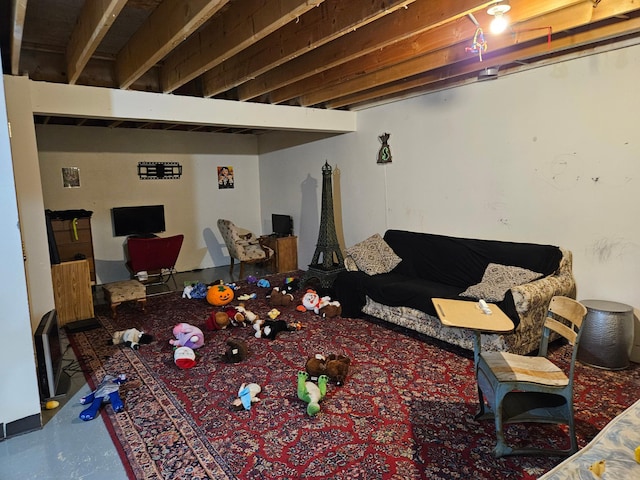 N7018/N7020 564th St, Red Cedar Twp, WI 54751 - living area with finished concrete floors