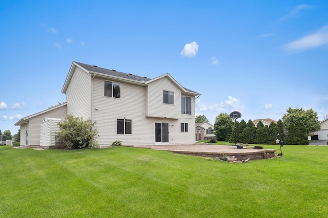 2909 Molina St, Shakopee, MN 55379 - back of property with a patio and a lawn
