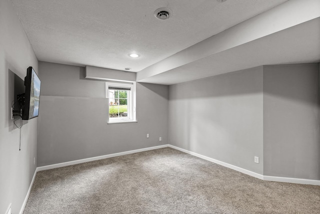 6956 Delarosa Ct, Inver Grove Heights, MN 55076 - basement featuring a textured ceiling and carpet flooring