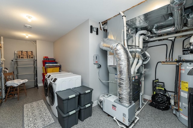 3039 Lady Slipper Ln SW, Rochester, MN 55902 - utility room featuring washing machine and dryer and water heater