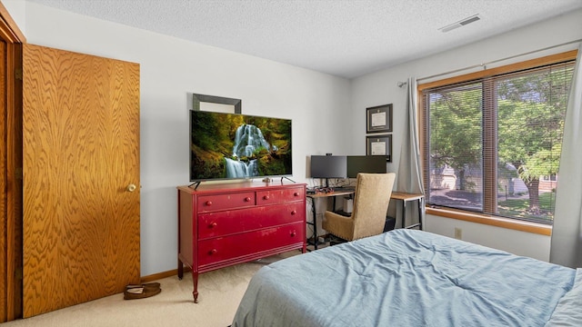 2606 Lake Court Dr, Mounds View, MN 55112 - bedroom featuring carpet, a textured ceiling, and baseboards