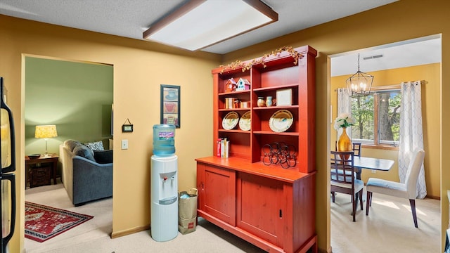 2606 Lake Court Dr, Mounds View, MN 55112 - office with a chandelier and light colored carpet