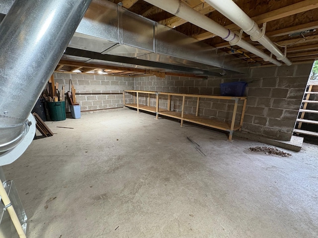 1710 Maple Ave, Benson, MN 56215 - unfinished basement with concrete block wall