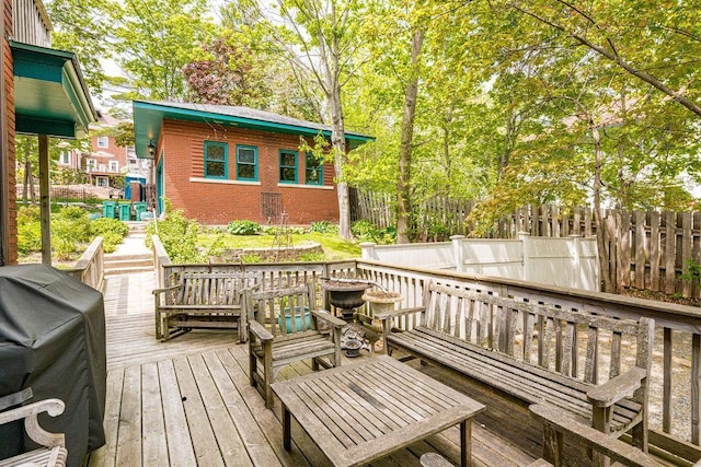 2401 5th St, Duluth, MN 55812 - deck with area for grilling