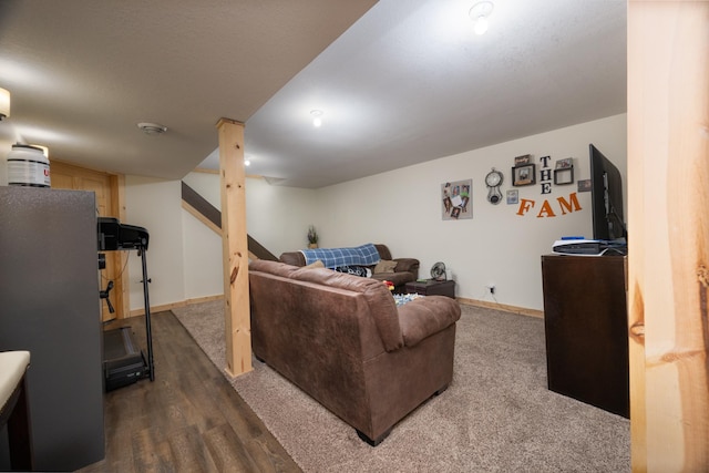 615 Eisenhower Dr, Saint Croix Falls, WI 54024 - living area with baseboards and wood finished floors