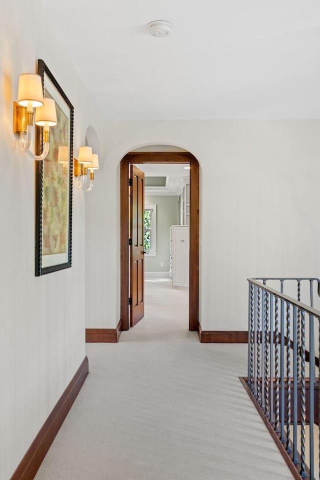 4601 Lake Harriet Pkwy, Minneapolis, MN 55419 - hall featuring arched walkways, baseboards, and carpet