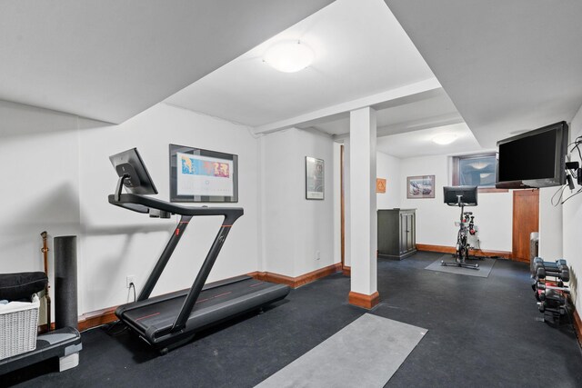 4601 Lake Harriet Pkwy, Minneapolis, MN 55419 - exercise room featuring baseboards