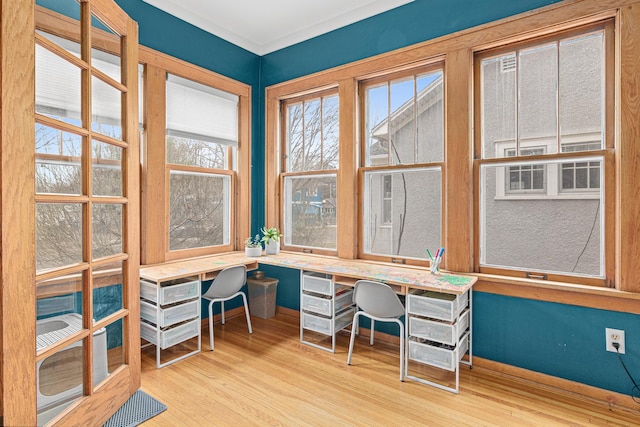 341 Pascal St S, Saint Paul, MN 55105 - office with built in desk and wood finished floors