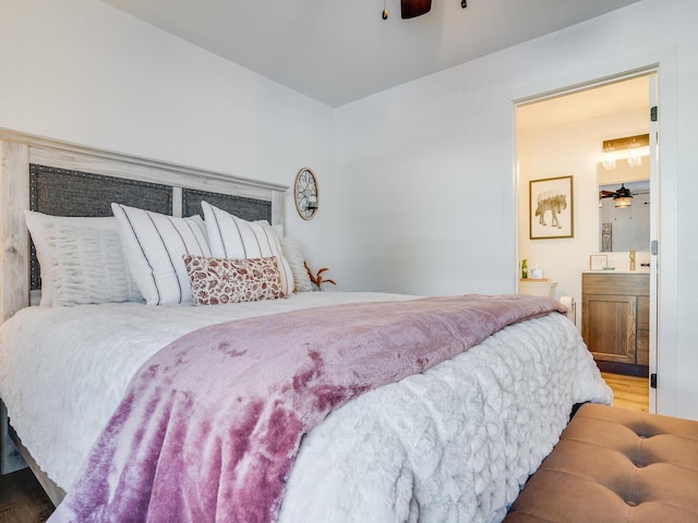 2855 28 11/16 St, Cedar Lake Twp, WI 54817 - bedroom with wood finished floors and ensuite bath