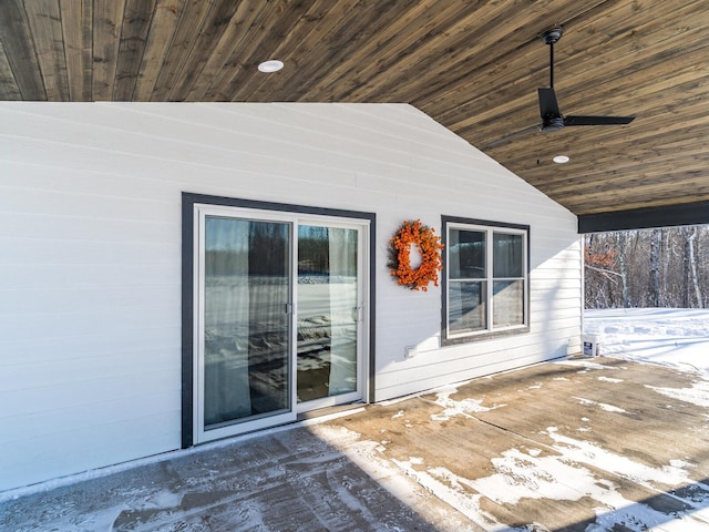 2855 28 11/16 St, Cedar Lake Twp, WI 54817 - view of patio / terrace featuring ceiling fan