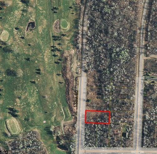 2855 28 11/16 St, Cedar Lake Twp, WI 54817 - aerial view of property's location featuring property boundaries highlighted