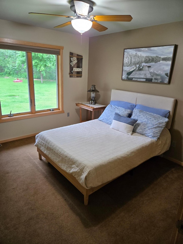 27766 County 37, Laporte, MN 56461 - carpeted bedroom with baseboards and ceiling fan