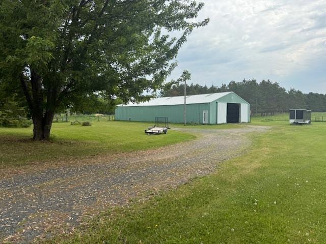 20501 Nebish Rd NE, Blackduck, MN 56630 - view of dirt / gravel road featuring a pole building