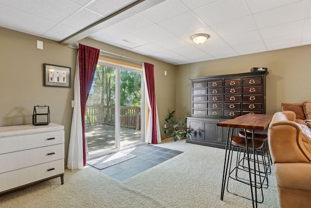 6449 151st St N, Hugo, MN 55038 - sitting room featuring carpet and a paneled ceiling