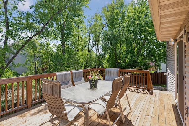6449 151st St N, Hugo, MN 55038 - deck featuring outdoor dining area