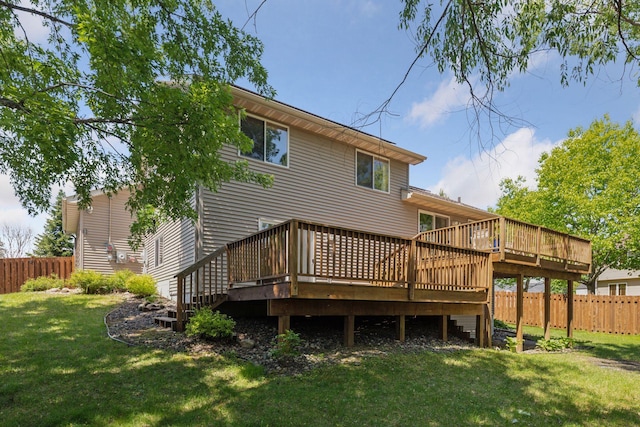 6449 151st St N, Hugo, MN 55038 - back of property with a wooden deck