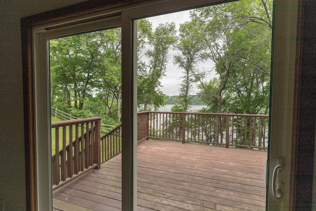20619 Hillcrest Rd, Elizabeth Twp, MN 56537 - wooden deck featuring a water view