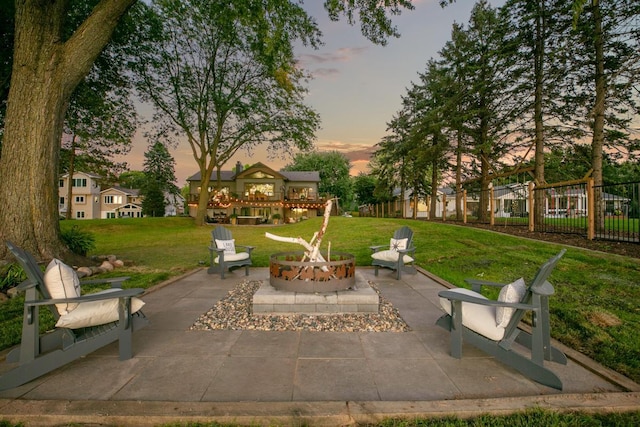 2311 Swan Dr, Mendota Heights, MN 55120 - view of patio / terrace with an outdoor fire pit