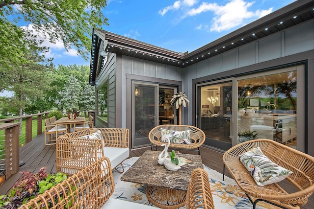 2311 Swan Dr, Mendota Heights, MN 55120 - wooden terrace with an outdoor hangout area