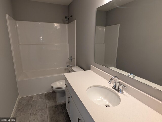 6785 104th St S, Cottage Grove, MN 55016 - full bathroom with vanity, tub / shower combination, and tile patterned floors