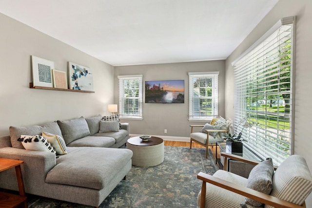 6233 4th Ave S, Richfield, MN 55423 - living area featuring wood finished floors and baseboards
