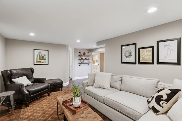 6233 4th Ave S, Richfield, MN 55423 - living room featuring recessed lighting and baseboards