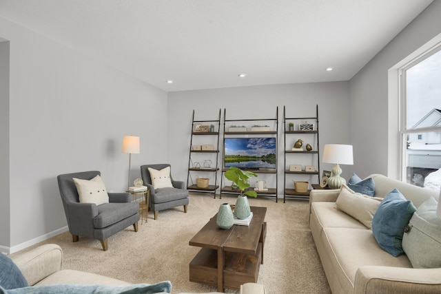 10647 29th St NE, Saint Michael, MN 55376 - living area with light colored carpet, recessed lighting, and baseboards