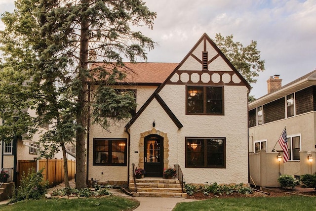2137 Wellesley Ave, Saint Paul, MN 55105 - tudor house with entry steps and stucco siding