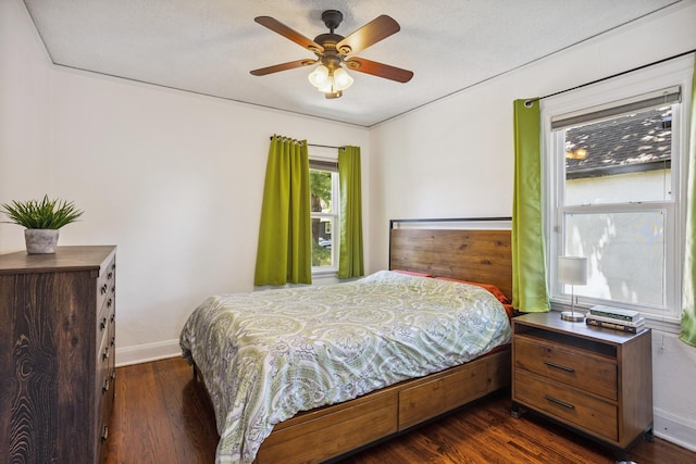 4545 5th Ave S, Minneapolis, MN 55419 - bedroom featuring dark wood-type flooring and a ceiling fan