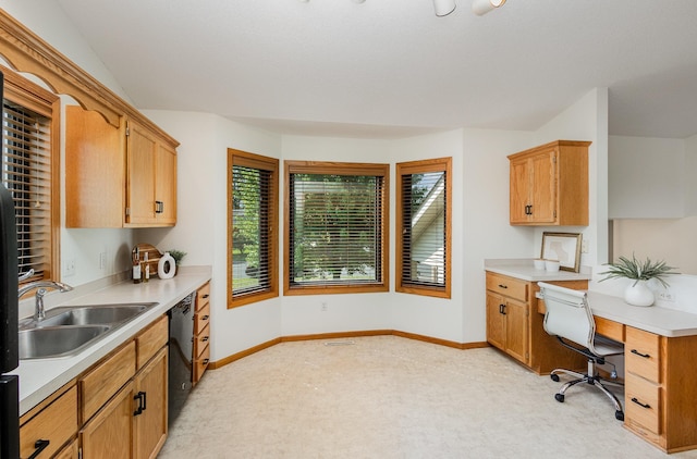 6122 152nd St N, Hugo, MN 55038 - kitchen featuring a sink, dishwasher, light carpet, and light countertops