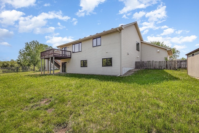6122 152nd St N, Hugo, MN 55038 - back of house featuring a wooden deck and stairs