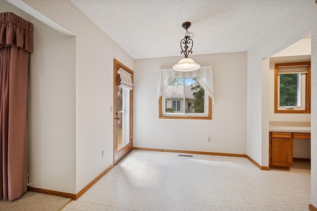 2639 Lake Court Cir Unit 81, Mounds View, MN 55112 - unfurnished dining area with baseboards and a textured ceiling
