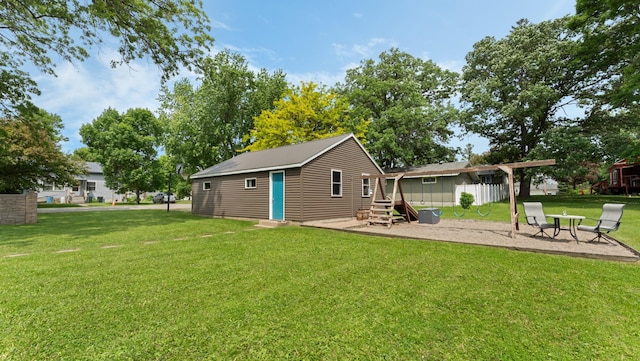 401 Main St, Osakis, MN 56360 - back of house featuring an outdoor structure