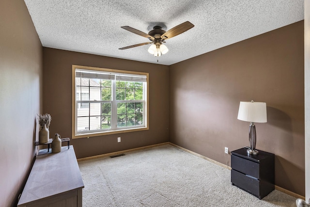 15359 Foliage Ave Unit 501, Apple Valley, MN 55124 - unfurnished office with a textured ceiling, a ceiling fan, and carpet
