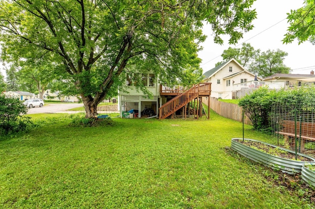 327 Channing Ave, Fergus Falls, MN 56537 - view of yard featuring stairway and a deck