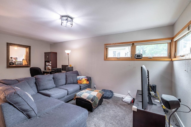 327 Channing Ave, Fergus Falls, MN 56537 - living room with carpet floors, baseboards, and an office area