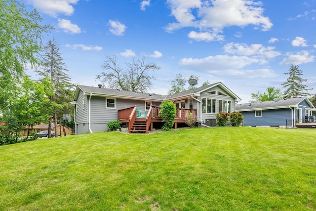11788 65th Pl N, Maple Grove, MN 55369 - back of property with a wooden deck and a yard